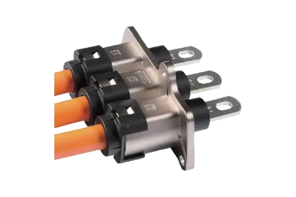 CONECTOR DE METAL DE CABE&Ccedil;A RETA DE TR&Ecirc;S N&Uacute;CLEOS ATRAV&Eacute;S DE FURO