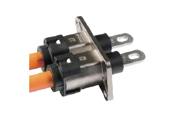 CONECTOR DE METAL DE CABE&Ccedil;A RETA DE DOIS N&Uacute;CLEOS ATRAV&Eacute;S DE FURO